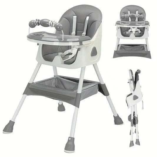 Piorlado Foldable Baby High Chair With Removable Food Tray
