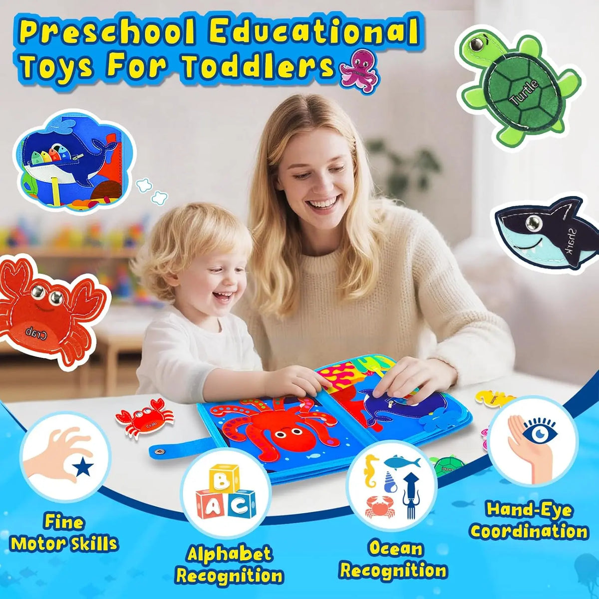 Baby Felt Busy Board Cloth Book Early Education Development
