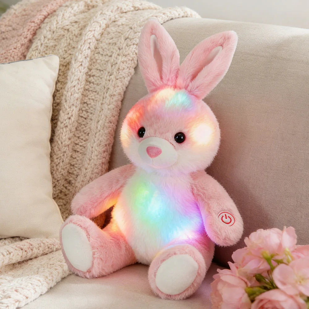 Light Up Rabbit Plush Toy Glowing Stuffed Animal For Kids