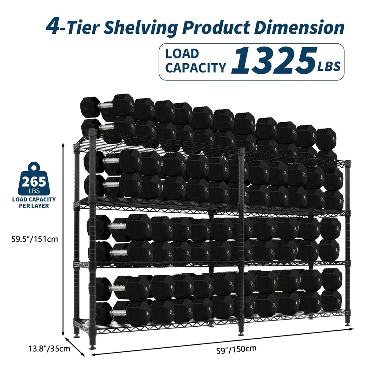 Twister Ck Heavy Duty Metal Storage Shelves Adjustable Folding Rack