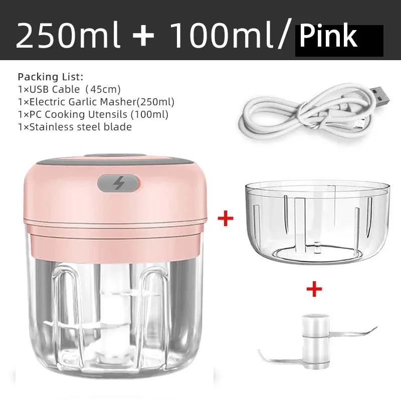 Mini Wireless Chopper w/USB Charging For Kitchen Use
