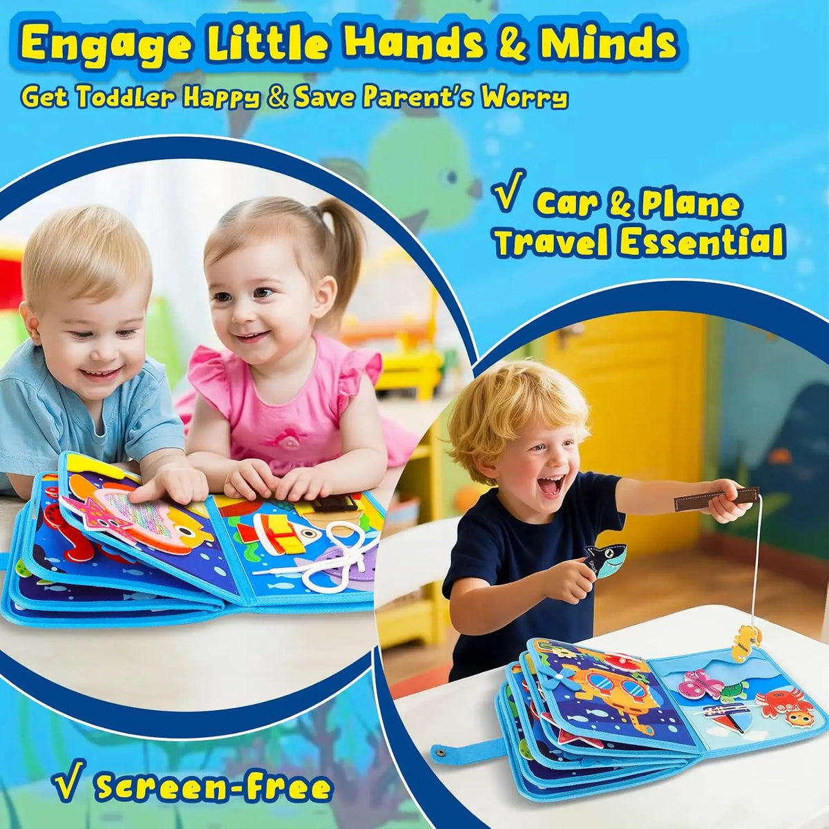 Baby Felt Busy Board Cloth Book Early Education Development