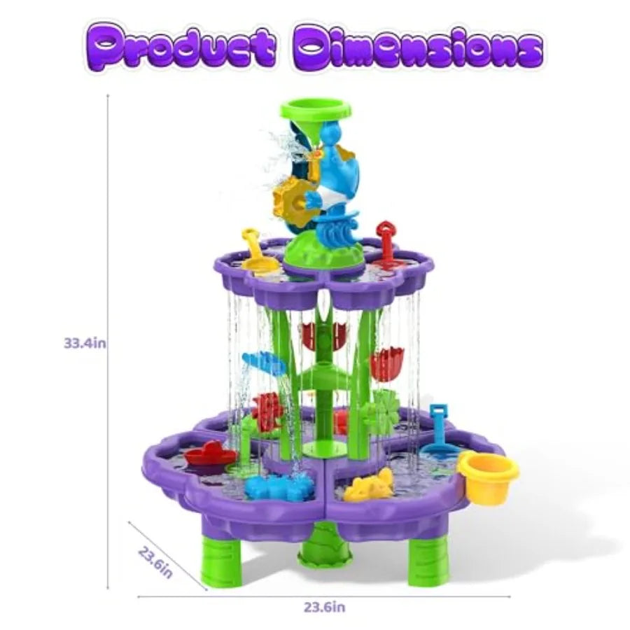 Two Tier Outdoor Plastic Sand Water Play Table For Children