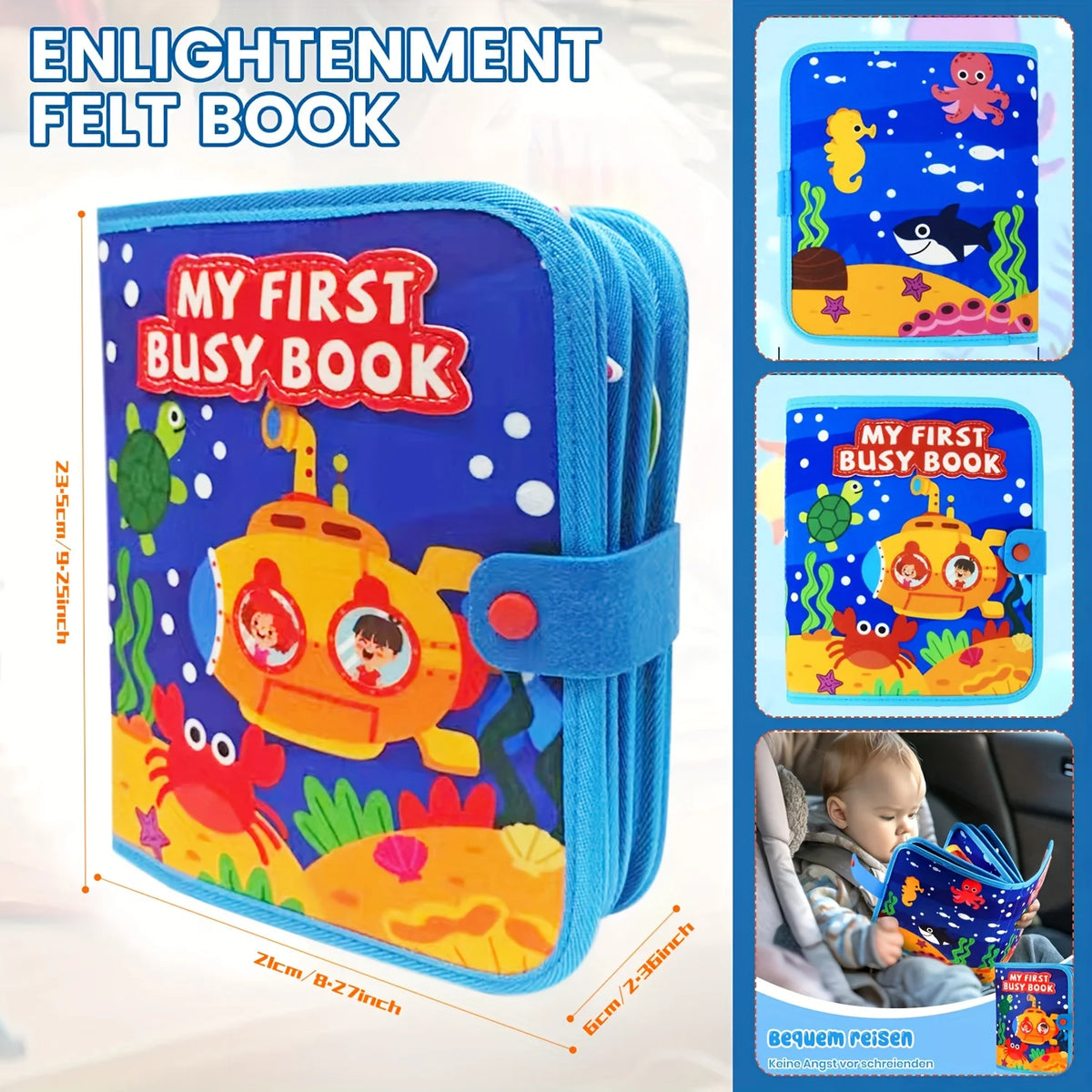 Baby Felt Busy Board Cloth Book Early Education Development