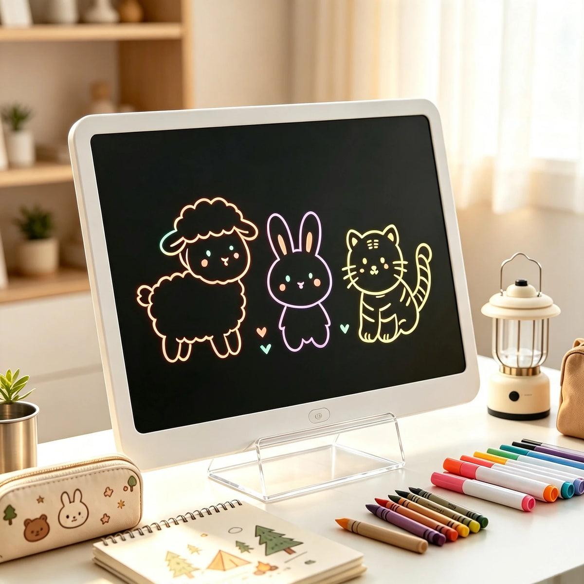 4Pcs 17inch Lcd Writing Tablet (High-End Gift Box/Drawing Board/Pen/Stand) for Taking Notes, Meeting Notes, Educational Learning Toys, Ideal Gift for Boys and Girls