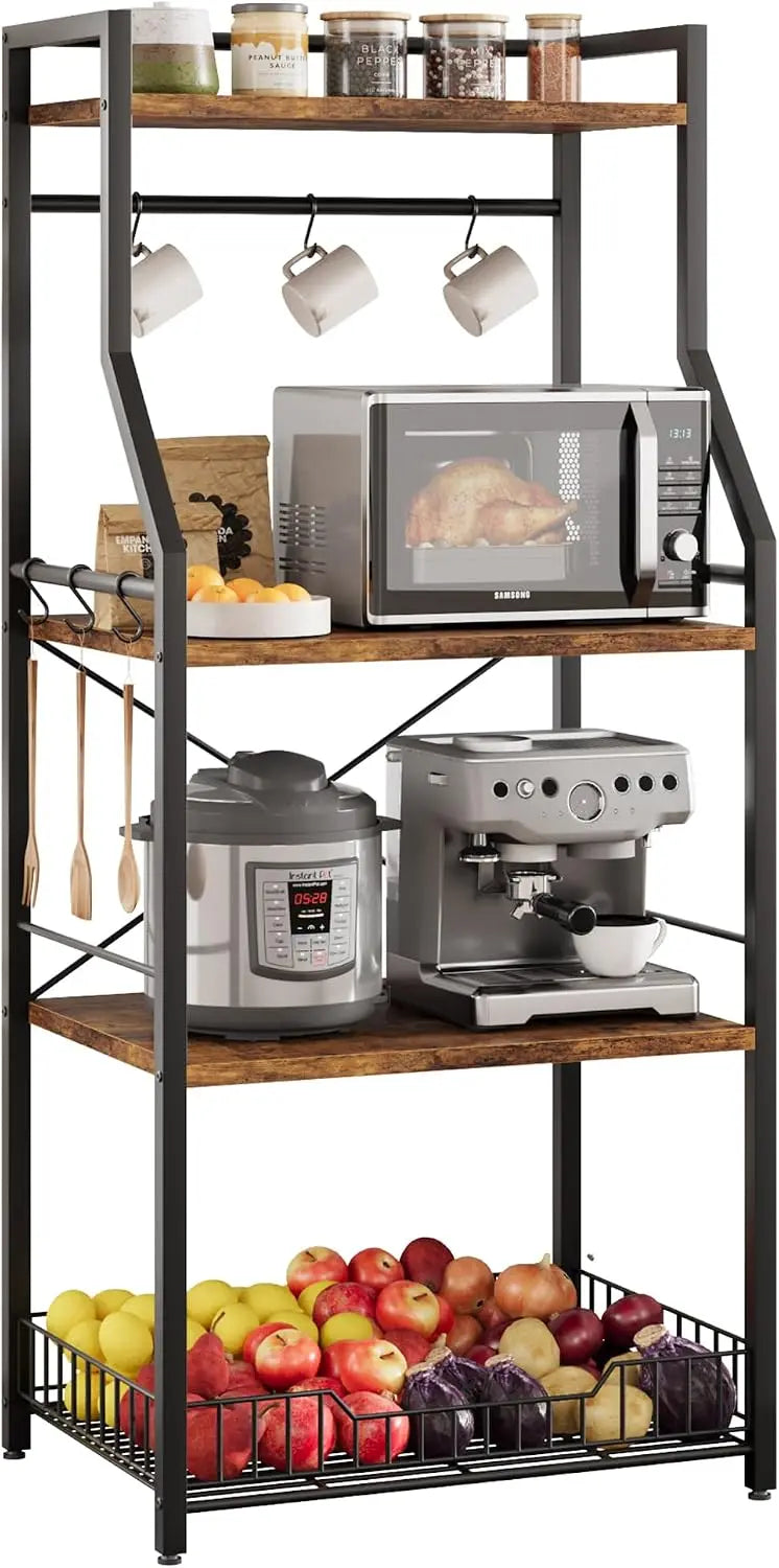 Garvee Four Tier Floor Standing Kitchen Cookware Storage Rack