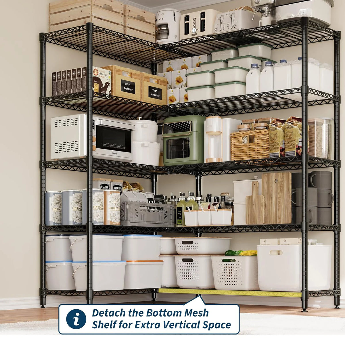 Twister Ck Heavy Duty Metal Storage Shelves Adjustable Folding Rack